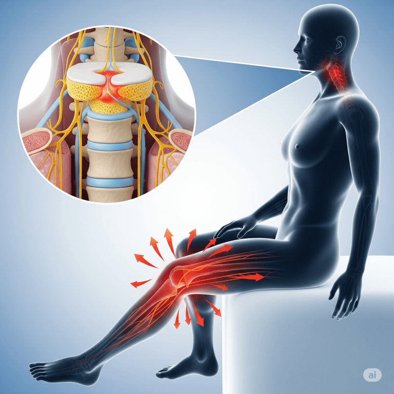 علائم دیسک گردن در پاها